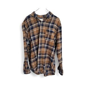 Saddlebred Brown and Blue Plaid Casual Shirt
